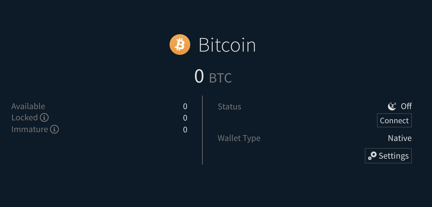 BTC Wallet View