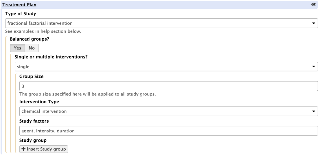 Report a fractional factorial design