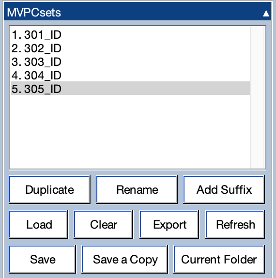 MVPCsets Panel